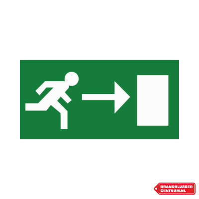 pictogram vluchtweg rechts tbv armatuur